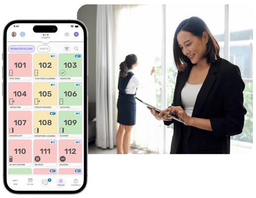 Écran mobile de l'application HelviHotel